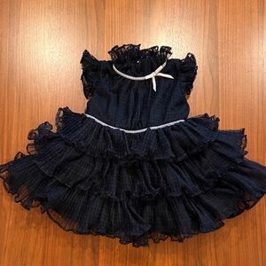 Janie and Jack Black Lace Christmas Dress